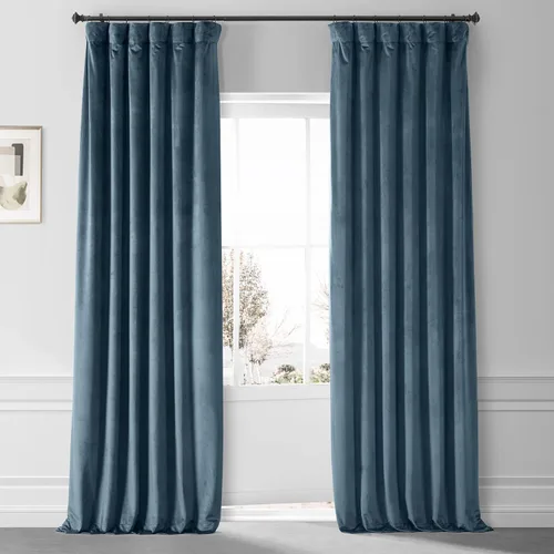Miniatura 14 de HPD Half Price Drapes Signature - Cortinas opacas de terciopelo extra anchas para dormitorio (1 panel), 100 pulgadas de ancho x 84 pulgadas de Verde
