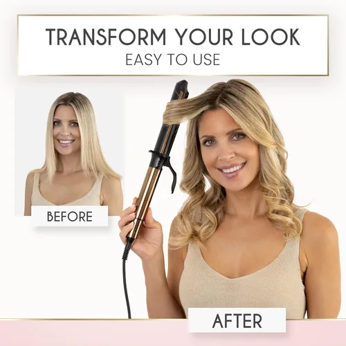 Miniatura 7 de ELLA BELLA® Plancha rizadora de 1.25 pulgadas con tecnología infrarroja • Rizador de pelo profesional • Plancha rizadora de cerámica • Transforma tu