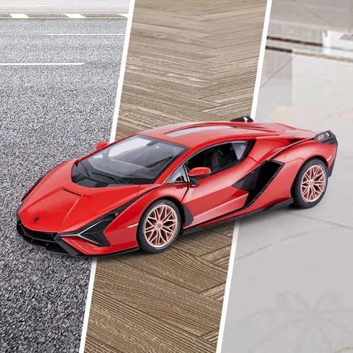 Miniatura 7 de RASTAR Coche RC Lamborghini Sián FKP 37 1/14 Coche De Control Remoto, Lamborghini RC Juguete para Niños - ROJO