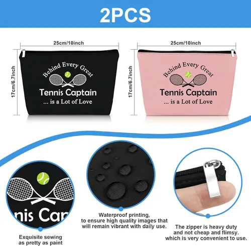 Miniatura 2 de Mikela Regalos de capitán de tenis para mujer, Negro y rosado