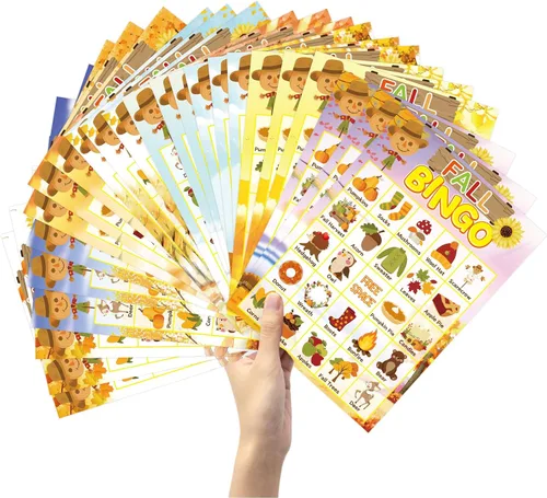 Miniatura 7 de Fancy Land Juego de bingo de otoño para niños 24 jugadores Happy Harvest Acción de Gracias Juego de suministro