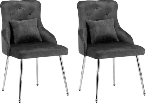 Miniatura 22 de Silla de tocador de terciopelo, silla de comedor tapizada para dormitorio, comedor, sala de maquillaje, silla moderna para sala de estar con patas