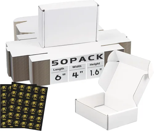 Miniatura 33 de Cajas de envío pequeñas de 6 x 4 x 2 pulgadas para pequeñas empresas, paquete de 30 cajas de correo moradas, caja de embalaje de cartón corrugado