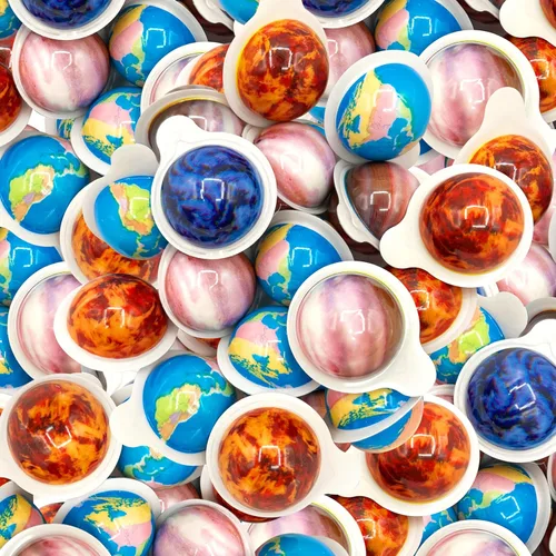 Miniatura 5 de Planet Mix Gomitas de Caramelo en Bolitas - Tarro de 19 onzas (30 unidades) - Centro de mermelada de fresa - Caramelo masticable envuelto