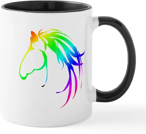 Miniatura 52 de CafePress Jake's Rainbow Shark - Taza de café de cerámica (11 oz)