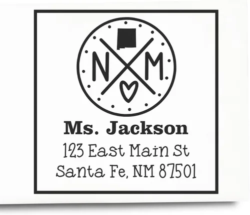 Miniatura 9 de Sello entintado moderno con nombre y dirección del estado de Alabama – Sello de dirección de devolución personalizado para invitaciones de despedida