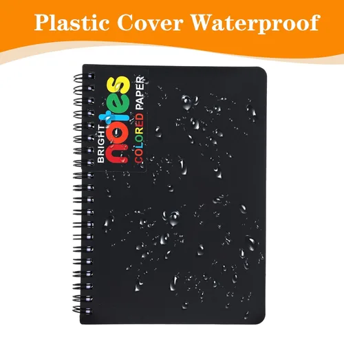 Miniatura 3 de Nodaaiie 8 Pack Spiral Notebook, 5x7 Inch Ruled Notebooks, Multi-Color Lined Paper, Perforated Memo Pads, Durable Poly Cover, 100 Sheets Each, for