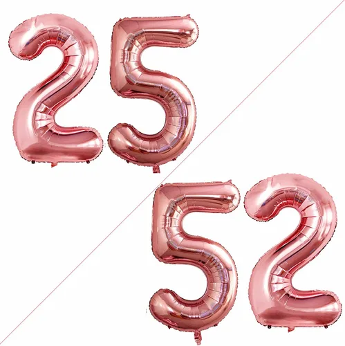 Miniatura 286 de Goer, conjunto de globos de papel aluminio para decoraciones de cumpleaños, globos de las letras de feliz cumpleaños y de números Oro