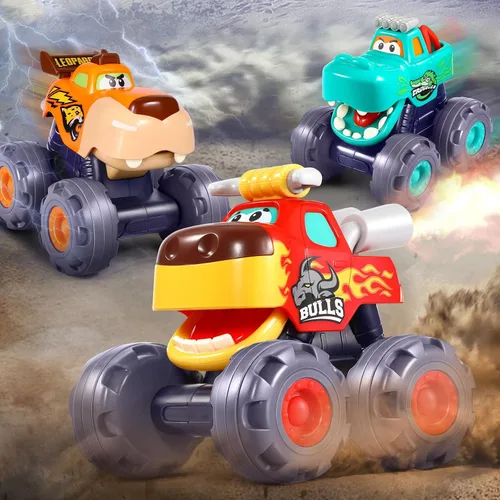 Miniatura 2 de OCATO Juguetes de Carro para Regalos de Niño de 1 Año, Camiones Monstruo de Juguete con Retroceso para Niños Pequeños de 1-3, Regalo de Cumpleaños