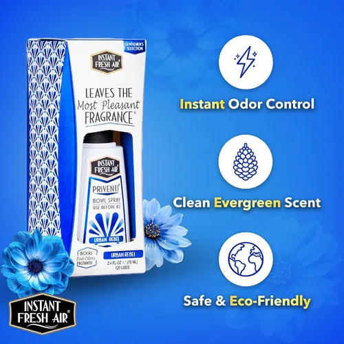 Miniatura 3 de Priventi - Spray para inodoro y baño eliminador de olores para hombres, hasta 120 usos, eliminación de olores de tamaño de viaje para #2 - Para