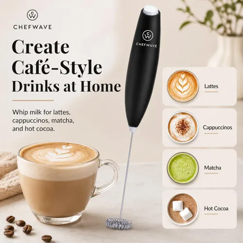 Miniatura 2 de ChefWave Espumador de leche portátil (negro)