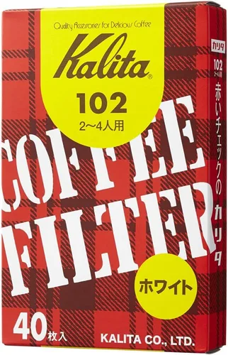 Kalita 102 filtros de café de papel I #2 Tamaño cono I 40 unidades I Especialmente Vierto sobre gotero que hice en Japón, blanco