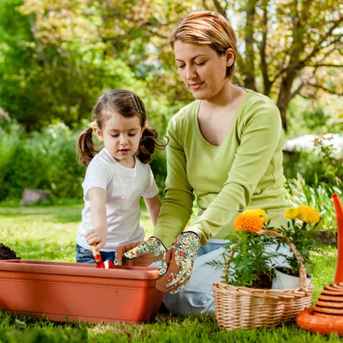 Miniatura 7 de Guantes de jardinería de cuero para mujer, guantes de jardín a prueba de espinas, guantes de trabajo para pantalla táctil, regalos ColorJ