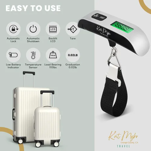 Miniatura 2 de Kat Myhr Báscula digital de equipaje Báscula digital de viaje Báscula de equipaje portátil Báscula de equipaje de viaje Báscula