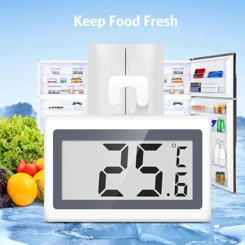 Miniatura 4 de AMIR Upgraded Digital Refrigerator Thermometer, Fridge Freezer Thermometer with Clear LCD Display, Magnetic Back, Ideal for Home, Kitchen (1 Pack)