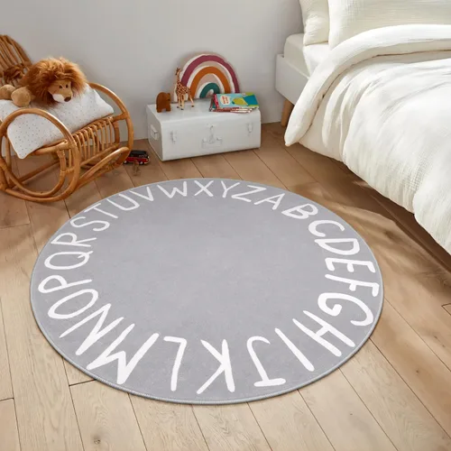Miniatura 24 de LIVEBOX ABC Play Room - Alfombra redonda para niños, alfombra grande y colorida para guardería, alfombra de área de arcoíris para aula, alfombras