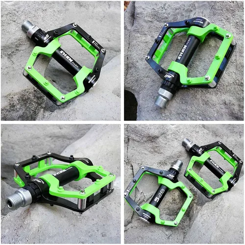 Miniatura 8 de Bicicleta de montaña MTB Pedales Aluminio Bicicleta BMX Pedal plano con pernos antideslizantes extraíbles 9/16