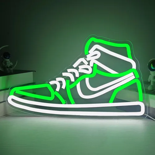 Letrero de neón para zapatos deportivos, letreros de neón para pared, regulables, luces LED de neón para dormitorio, fiesta de cueva, barra de neón,