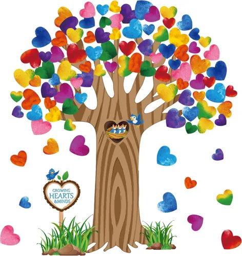Miniatura 11 de Pajean Decoraciones de Tablero de Anuncios de Aula de Acción de Gracias Tablero de Anuncios Árbol Conjunto de Árbol de Otoño Decoraciones de Aula