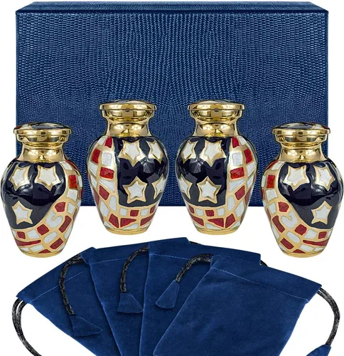 Miniatura 7 de Trupoint Memorials Urnas de cremación para cenizas humanas, urna de entierro decorativa militar y patriótica para veteranos hombres y mujeres