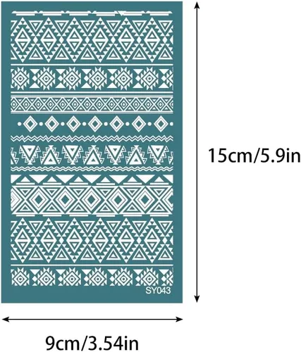 Miniatura 9 de Plantillas de serigrafía para arcilla polimérica, pantalla de seda reutilizable para arcilla polimérica, serigrafía en arcilla herramientas