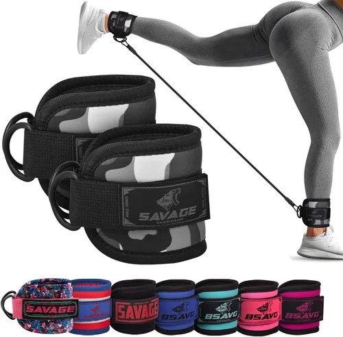 Miniatura 14 de Correa de tobillo para accesorios de máquina de cable Tobillera de gimnasio para patadas, entrenamientos de glúteos, extensiones de piernas