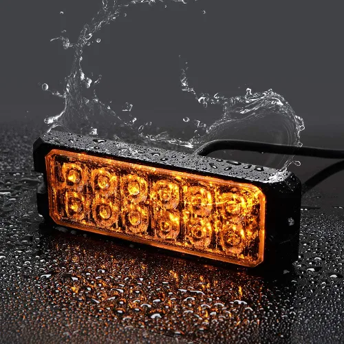 Miniatura 4 de CORP 40X Amber 12 LED súper delgado de advertencia de emergencia intermitente, barra de luz estroboscópica, montaje en superficie, coche, camión