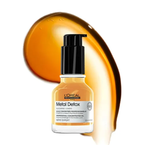 Miniatura 8 de L'Oreal Professionnel Metal Detox Leave-In Oil - Detoxifies, Prevents Damage and Prolongs Hair Color With Shine