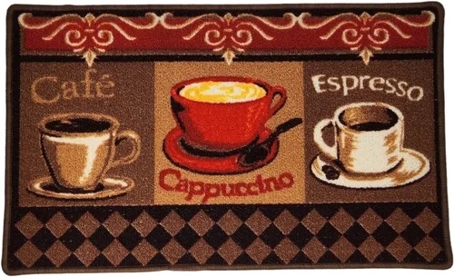 BH Home & Linen Tapete de cocina para piso de 18 x 30 pulgadas | Alfombra de cocina antideslizante en reversa | antideslizante | Juego de 2 piezas |