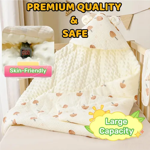 Miniatura 7 de Manta Kawaii para bebé para niñas, de algodón cálido, bonita, agradable al tacto, transpirable (oso)