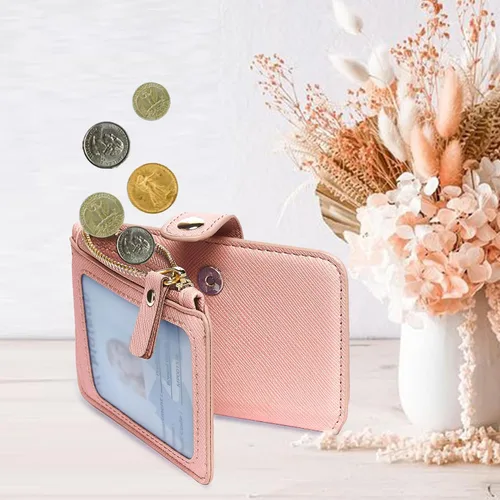 Miniatura 5 de M-Plateau Estuches para tarjetas, fundas de cuero para tarjetas e identificación, tarjetero para tarjetas de crédito, cartera pequeña para tarjetas