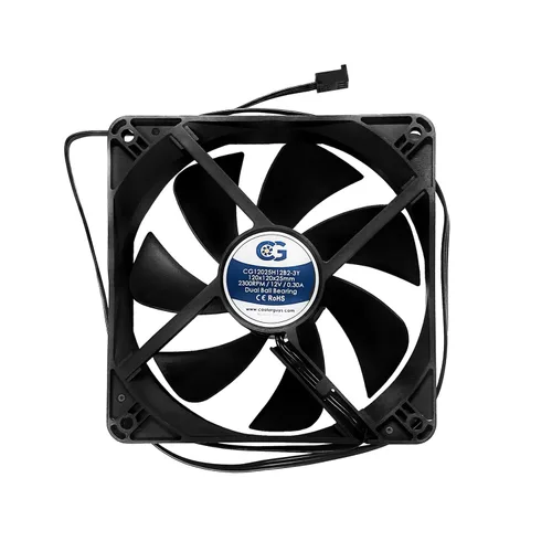 Miniatura 9 de Coolerguys Rodamiento de bolas 12v 3pin ventilador (alta velocidad, 3.150x0.984 in)