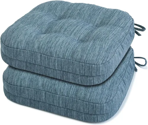 Miniatura 24 de Shinnwa Juego de 2 cojines para silla de comedor, cojines para silla de cocina de espuma viscoelástica de doble capa, almohadillas de asiento