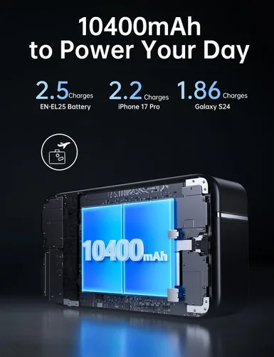 Miniatura 2 de llano Paquete de 2 baterías Aurora EN-EL25 y cargador USB-C de 20 W para Nikon Z50 II, Z50, Z30, Z fc, capacidad de 1250 mAh, con lector