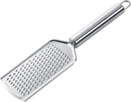 Miniatura 8 de Rallador de queso vegetal, rallador de limón de metal duradero a prueba de óxido con asa, rallador plano de mano para queso, chocolate, especias
