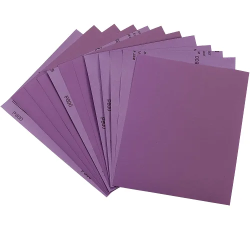 Miniatura 16 de Papel de lija de 120 granos, hojas de lija en seco o húmedo de 9 x 11 pulgadas, papel de lija abrasivo avanzado de alúmina blanca fundida