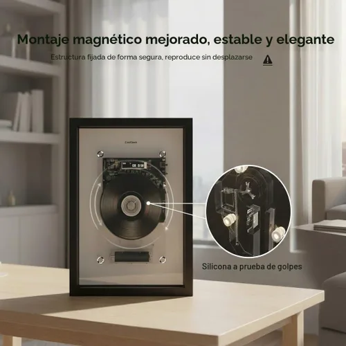 Miniatura 4 de Reproductor de CD vertical M1 para pared y escritorio, decoración de arte industrial transparente, transmisor Bluetooth de alta fidelidad