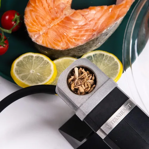 Miniatura 3 de Pistola portátil de mano para ahumar en frío, ahumador eléctrico, pistola infusora de humo para interiores y fríos, kit de cóctel para alimentos