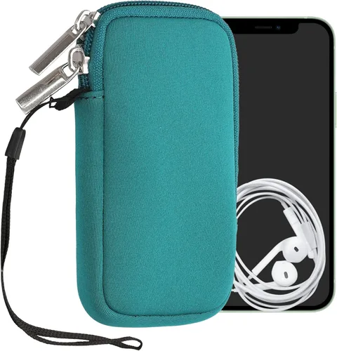 Miniatura 105 de kwmobile Funda universal para teléfono tamaño XS - 3,5/4 pulgadas - Funda de neopreno para teléfono inteligente con cremallera - Funda impermeable