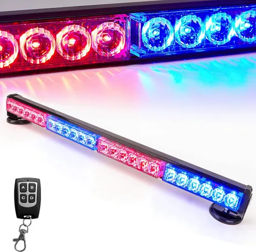 Miniatura 8 de Barra de luces de emergencia con control remoto inalámbrico, batería, asesor de tráfico, luz estroboscópica LED, luz de advertencia de seguridad