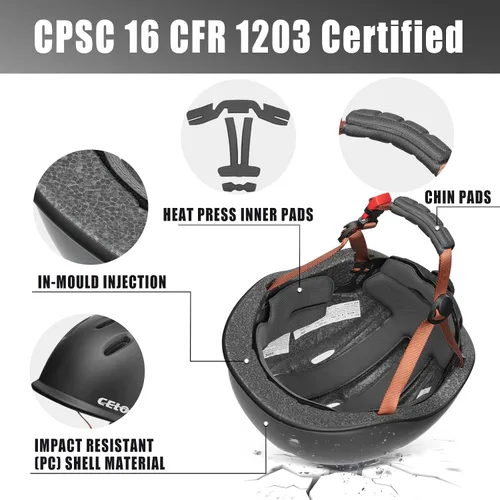 Miniatura 3 de Casco de bicicleta para niños, cascos para niños pequeños para edades 5-8-9-10-12-14-16 años, jóvenes niños y niñas, casco ajustable para niños Negro