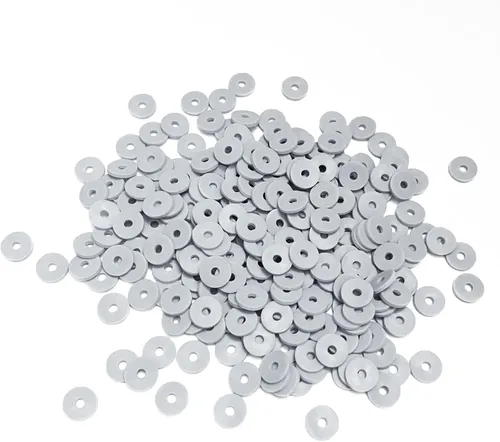Miniatura 8 de 2000 cuentas de vinilo Heishi planas, redondas, de arcilla polimérica, espaciadoras para hacer pulseras, collares, aretes, accesorios, bricolaje