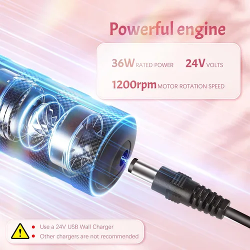 Miniatura 6 de krofaue Removedor Eléctrico de Callos para Pies para Mujeres - Lima Eléctrica para Pies de 1200rpm Removedor de Callos con Rayas Antideslizantes, 60