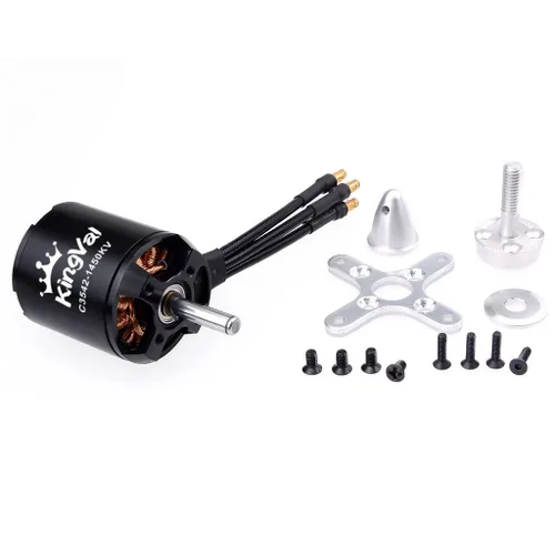 Miniatura 10 de KingVal Motor sin escobillas de repuesto 5045 720KV con kit de tornillos de montaje compatible con planeador de avión RC de ala fija
