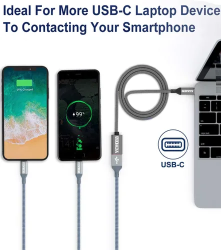 Miniatura 5 de Adaptador USB C a USB 3.0 (6.6 pies), USB tipo C macho a USB 3.0 hembra OTG cable Thunderbolt3 a USB adaptador USB para iPhone 17 16 15 Pro/Pro