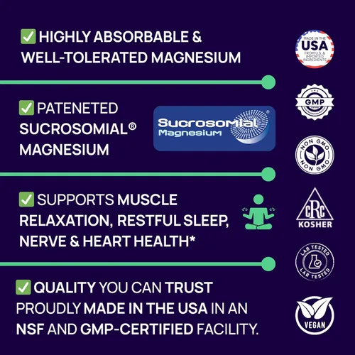 Miniatura 3 de Sucrosomial Magnesium® - Soporte para el sueño y los músculos - Botella de vidrio premium - Alta absorción, bien tolerado - 60 cápsulas