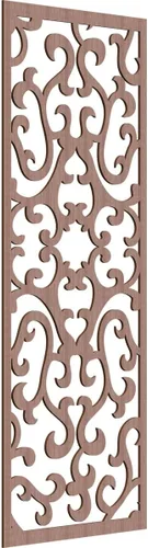 Miniatura 65 de Smithfield Paneles de pared decorativos de madera con calado, 13 3/8 pulgadas de ancho x 34 3/8 pulgadas de alto x 3/8 de alto, roble rojo rojo