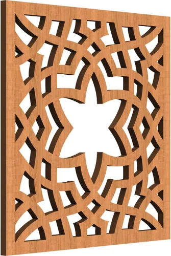 Miniatura 44 de París - Paneles de pared decorativos de madera con calado, extra pequeños, 7 3/8 pulgadas de ancho x 7 3/8 pulgadas de alto x 1/4 pulgadas de alto
