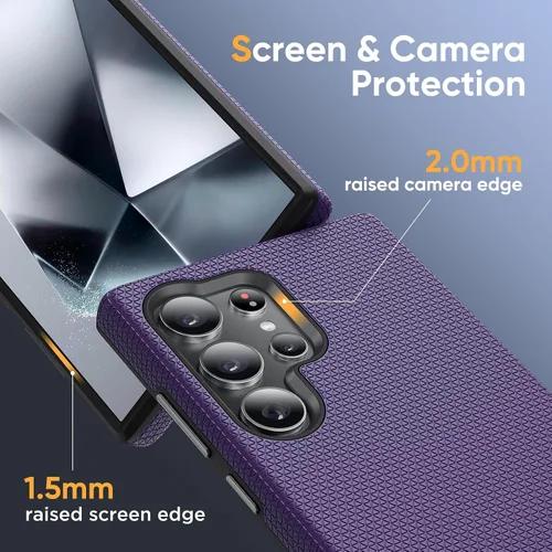 Miniatura 5 de Diaclara Funda diseñada para Samsung Galaxy S24 de 6.2 pulgadas, protector de pantalla de vidrio templado + protector de cámara a prueba de golpes