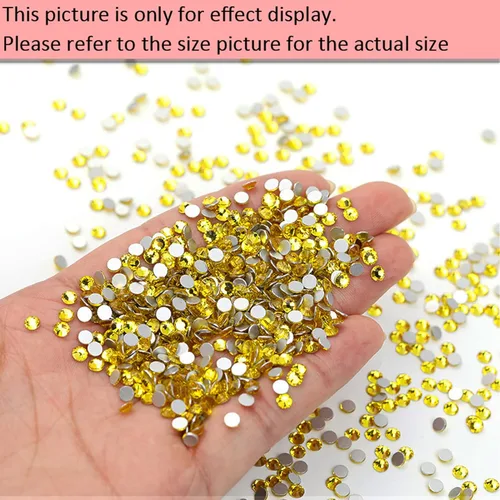 Miniatura 5 de Dowarm 1440 diamantes de imitación SS16 con parte trasera plana, diamantes de imitación de cristal con parte trasera plana de 0.157 in